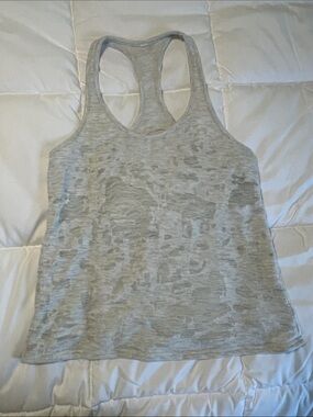 ALO Yoga Light Gray Racerback Tank Top